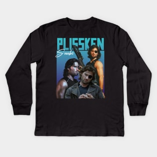 Snake Plissken Vintage 90s Design Kids Long Sleeve T-Shirt